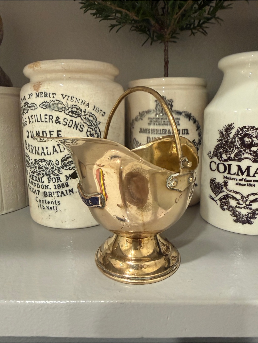 Vintage Brass Sugar Scuttle from England - Picture 3 of 13